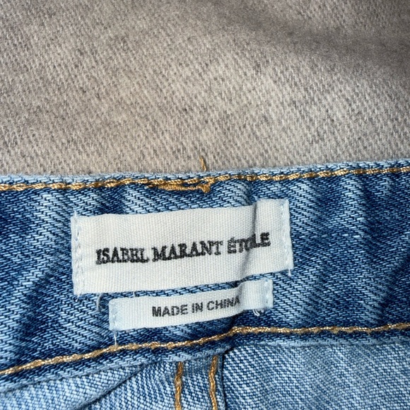 Isabel Marant Blue Straight Leg Jeans - Picture 6 of 15